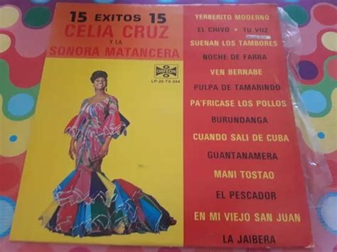 Celia Cruz Y La Sonora Matancera Lp 15 Exitos Z Meses Sin Intereses