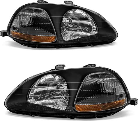 ADCARLIGHTS Para 1996 1997 1998 EK Honda Civic Faro Asamblea Compatible