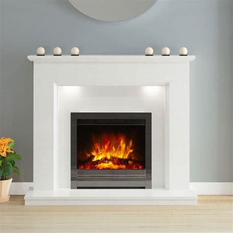 FLARE Collection By Be Modern 52 Madalyn Marble Electric Fireplace