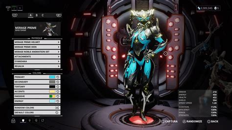 My Mirage Prime Fashion Frame rate 1 through 10 : r/Warframe