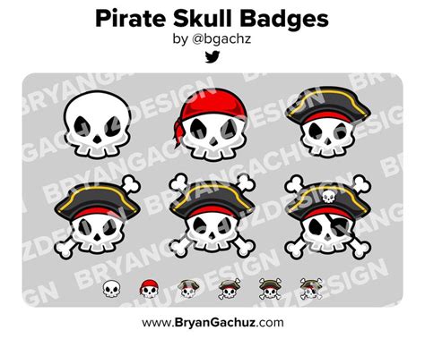 Pirate Skull Twitch Badges Bit Badges Channel Points Discord Badges