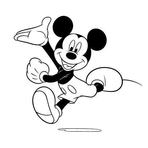 Mickey Mouse Black And White Vector at Vectorified.com | Collection of ...