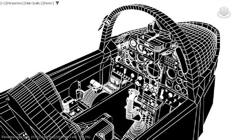 F-5E Tiger II Cockpit 3D model | CGTrader