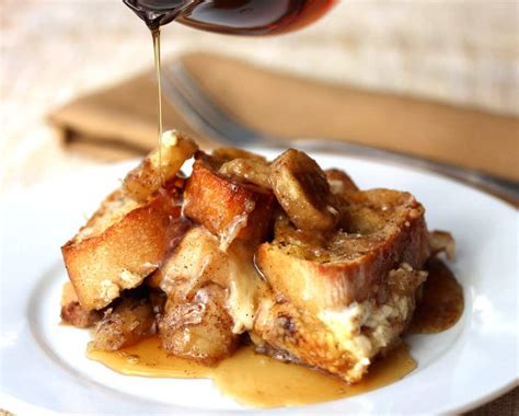 Caramel Banana Baked French Toast - How To Feed A Loon