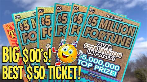 🤑 The Best 50 Ticket New Tickets 5x 5 Million Fortune 💰 300 Texas Lottery Scratch Offs