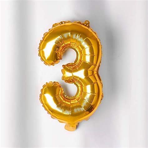 Style Creation Metallic Number Aluminium Foil Balloon 16 Inch Golden