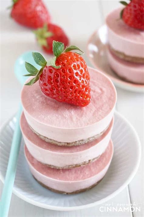 Vegan Strawberry Cheesecake No Bake Dairy Free Not Enough Cinnamon