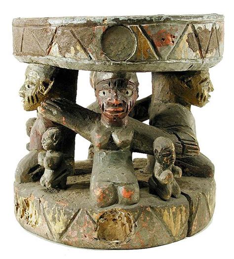 Yoruba Stool 3 Nigeria African House Headrest African Art Nigeria Stools Ethnic Pots