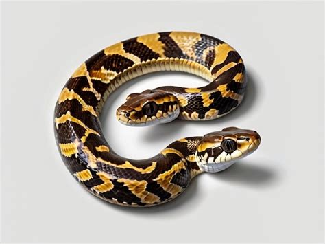 Premium Photo A Snake With A Brown And Black Stripes And A Brown And