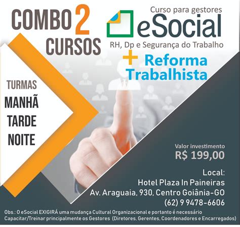 Curso eSocial 2019 Versão 2 5 01 Reforma Trabalhista em Goiânia