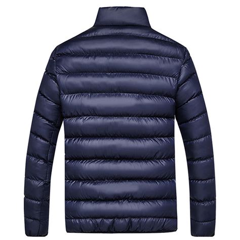 Down Jackets For Men Casual Quilted Windproof Stand Collar Jackets