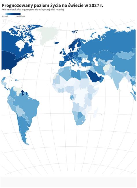 PKB na głowę ppp MFW mapa świata 2027 Flourish