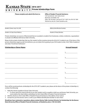 Fillable Online K State Please Complete And Submit This Form To K