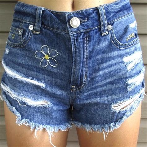 American Eagle Outfitters Womens Blue Shorts Depop