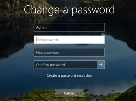 How to change your password on Windows 10