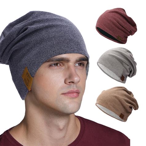 Bobasndm Slouchy Beanie For Men Winter Hats For Guys Cool Beanies Mens Lined Knit Warm Thick