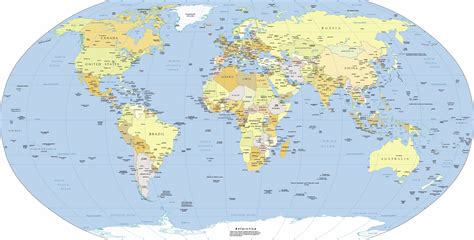 World Map And The World Satellite Images