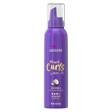 Aussie Miracle Curls Styling Hair Mousse with Coconut 12.6 Oz ...