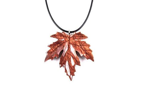 Pendentif Feuille En Bois Collier Feuille Pendentif Feuille Etsy