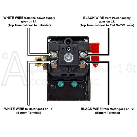 Schéma de câblage du commutateur de pression du compresseur