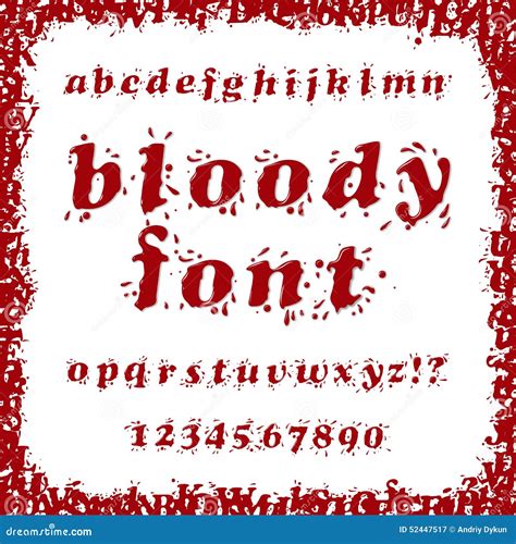 Bloody Font Stock Vector Image 52447517