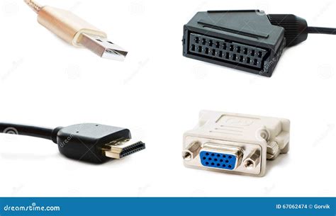 Adapter SCART, USB, HDMI and DVI Stock Photo - Image of current, scar ...