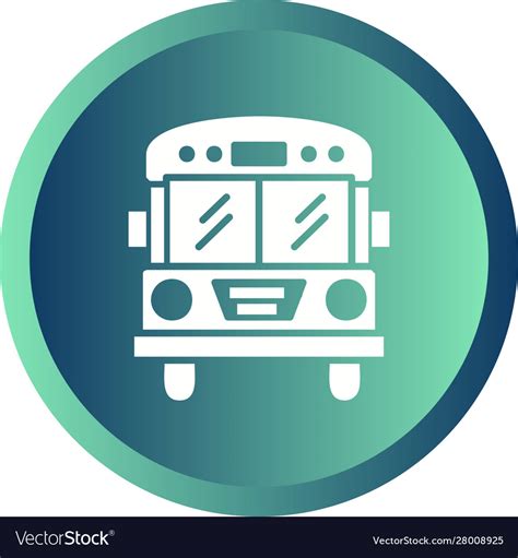 Beautiful Bus Glyph Icon Royalty Free Vector Image