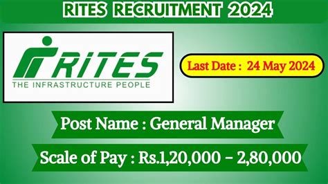 RITES Recruitment 2024 Check Post Vacancies Salary Age Limit And How