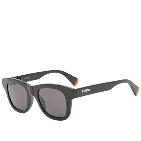 Kenzo Eyewear Women's AKA Sunglasses in Shiny Black/Smoke Kenzo