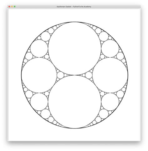 Apollonian Gasket Variations with Python Turtle – Learn Python