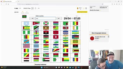 Naming All African Flags Quiz Youtube