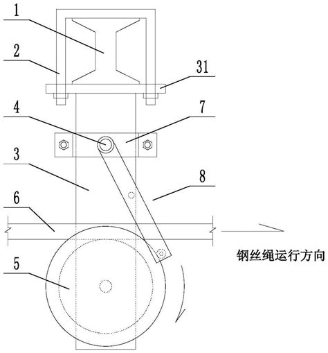 一种用于架空乘人装置的防脱绳装置的制作方法