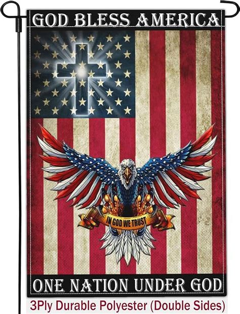 One Nation Under God Flag Patriotic God Bless America Flag Christian