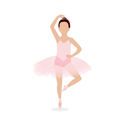 Girl ballet dancer. Little child doing ballet exercises. Cute kid at pink dress doing balancing ...