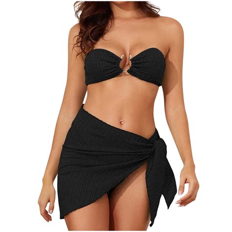 BeAi Womens Swimsuit Tummy Control Bottoms Bikini Sets For Women Sexy Swim Skirts For Women