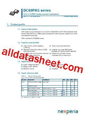 BC69 25PAS Datasheet PDF Nexperia B V All Rights Reserved