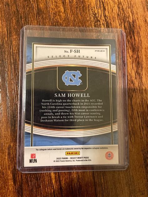 Sam Howell 2022 Panini Select Draft Picks Future Silver Prizm RC No F