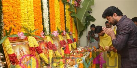 Vibrant Photos Of Ravi Teja S Raja The Great Movie Pooja Ceremony