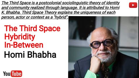 Third Space In Between And Hybridity By Homi K Bhabha Is Explained In