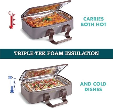 Snapklik Lasagna Lugger Thermal Insulated Casserole Carrier For Hot Or Cold Food Lugger
