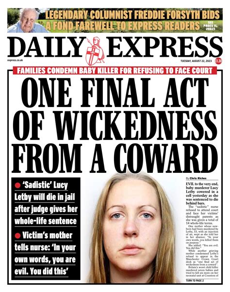 Daily Express Front Page Nd Of August Tomorrow S Papers Today