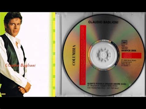 Claudio Baglioni Questo Piccolo Grande Amore Versione 1996 YouTube