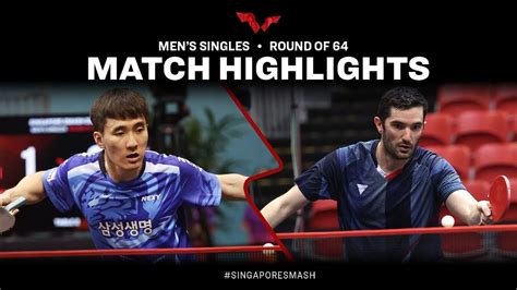 Lee Sangsu Vs Emmanuel Lebesson MS R64 Singapore Smash 2023 YouTube