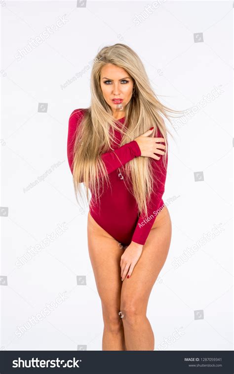 Gorgeous Blonde Lingerie Model Posing Studio Stock Photo Edit Now 1287059341