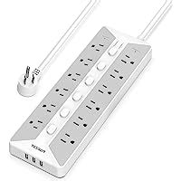 Tessan Multicontacto Pared Usb Regleta De Alimentaci N Extension