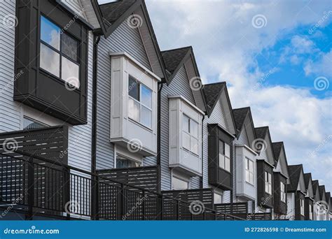 Nice Development Of New Townhouses Rows Of Townhomes Side By Side