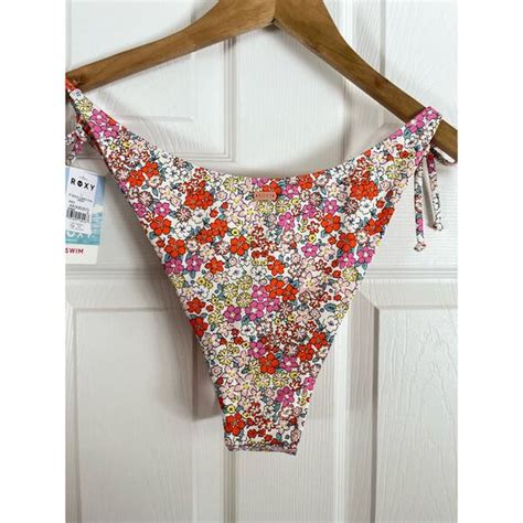 Roxy Swim Roxy Printed Beach Classics High Leg Cheekytie Bikini Bottom Poshmark