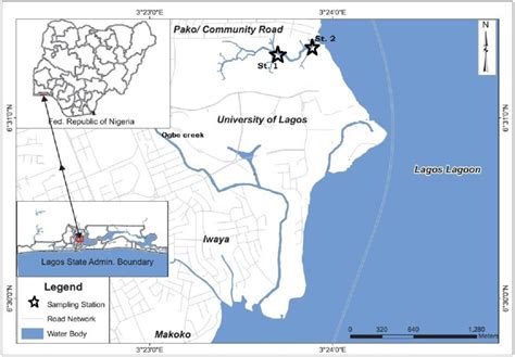 Map Showing The Lagos Lagoon With The Sampling Sites Download Scientific Diagram