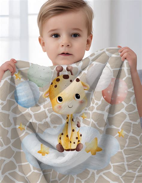 Baby Giraffe Blanket Zoo Animal Blanket Neutral Blanket Unisex