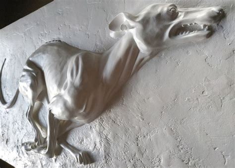 Декоративное панно из гипса (барельеф) - "Грейхаунд". bas-relief ...